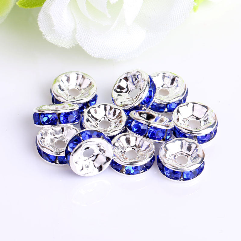Wholesale Diamond Wheel Glass 100pcs Spacer Beads
